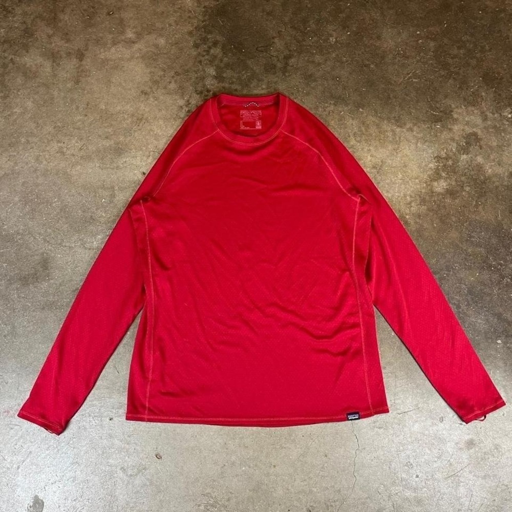 Patagonia red long sleeve shirt Women's Size L